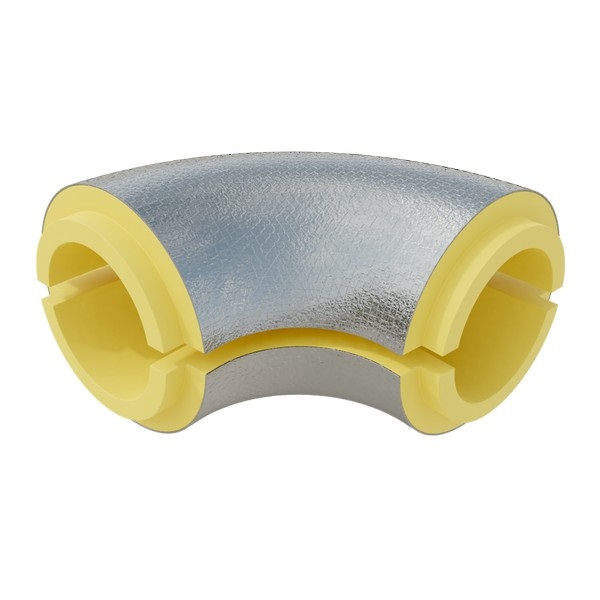 Отвод 90 градусов ППУ 57x40 мм покрытие фольга